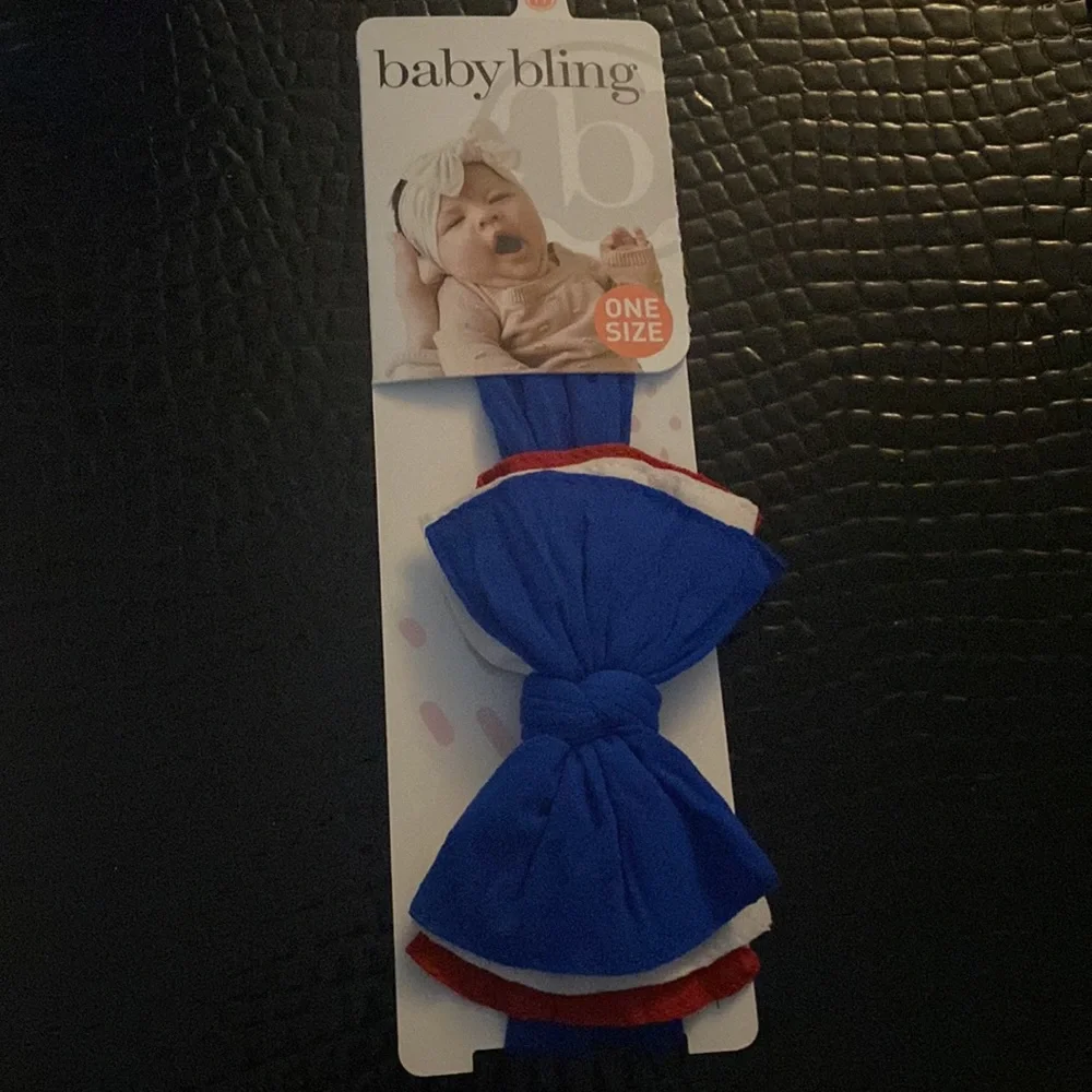 Baby Bling Red, White & Blue Headband